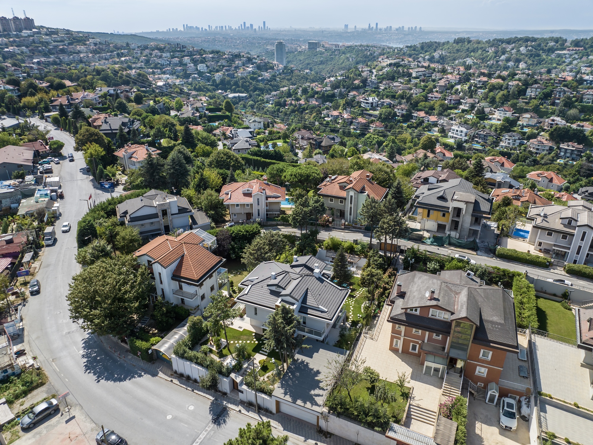 Acarkent aerial view through Acarlar Forest