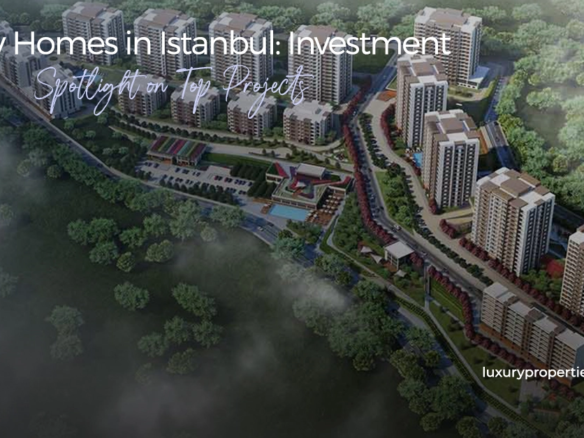 Luxury Homes in Istanbul: High-rise residential view from the Asian Side.