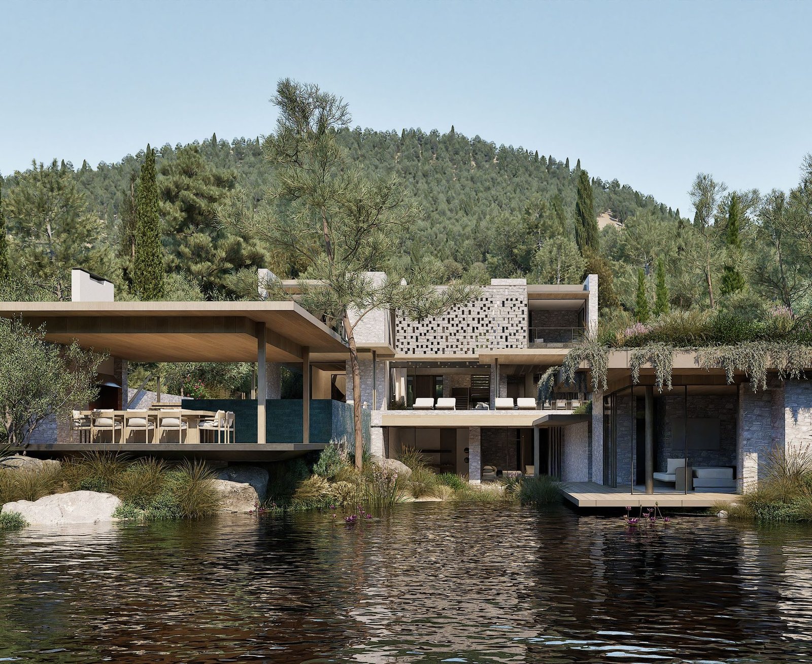 Lagoon Estates residences arranged around the water at Aman Residences, Bodrum